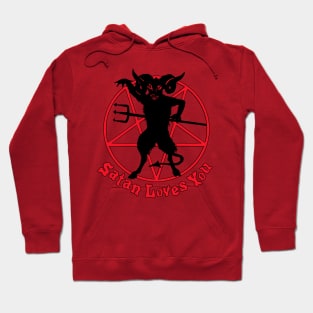 Satan Loves You Vintage Hoodie